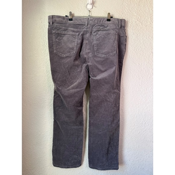 St Johns Bay Straight Leg Corduroy Pants Women's Size 18P Gray Cotton Spandex - Picture 2 of 4